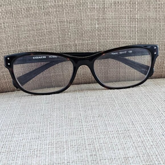 Coach Women Eyeglasses Frame HC6082 Dark Tortoise/Black 53[]17 135 Glasses - Picture 6 of 11